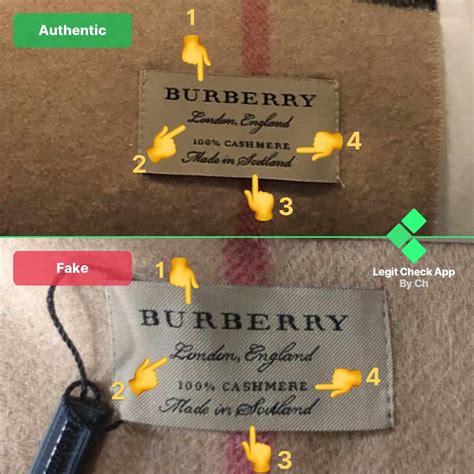 burberry scarf label real vs fake|genuine burberry label.